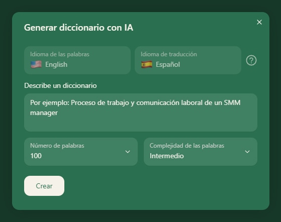 Lista de palabras en alemán creada por IA