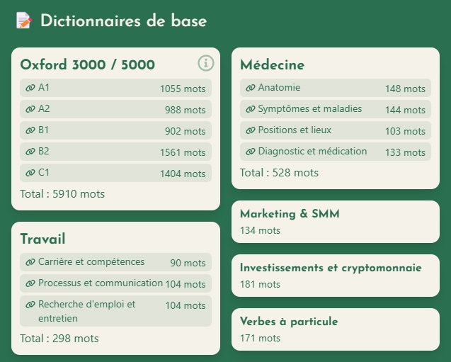Dictionnaires