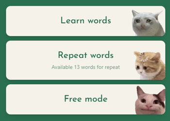 Study words with spaced repetition